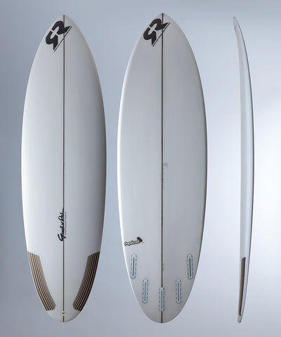 Custom made surfboard by Gunther Rohn. The Popsicool is a small wave board